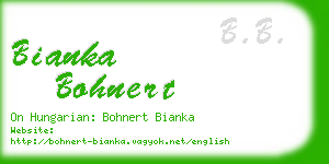 bianka bohnert business card